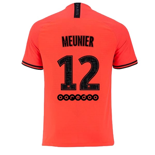 JORDAN Camiseta Paris Saint Germain NO.12 Meunier 2ª 2019-2020 Naranja